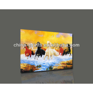 Оптовая красочная картина лошадь Холст масляной живописи